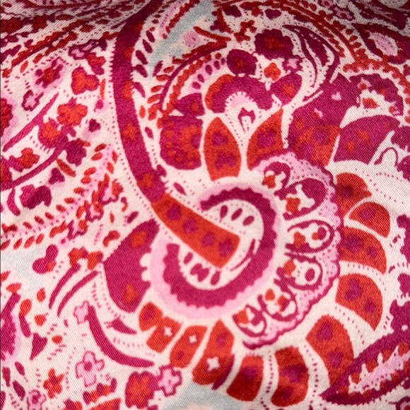 Loft Pink & Orange Paisley Floral Pencil Skirt Size 4 - Picture 5 of 5